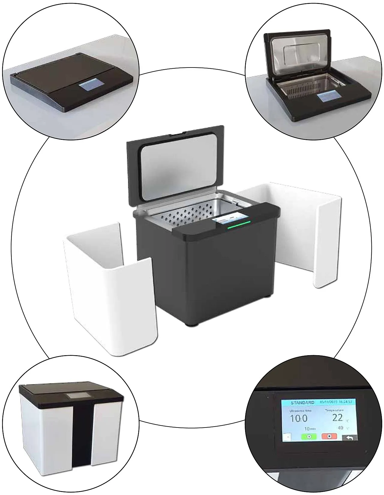 An ultrasonic cleaning tank for instruments